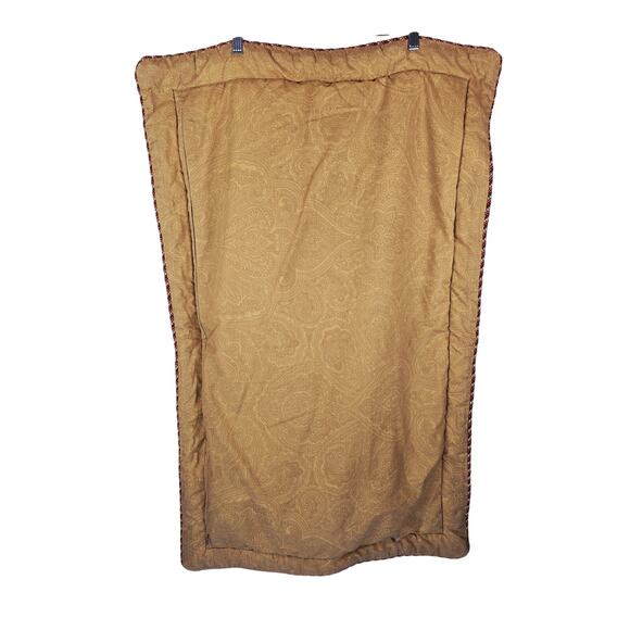 Croscill Pasiley Floral Burgundy Brown Quilted Large Pillow Shams Corded Trim - Picture 2 of 3